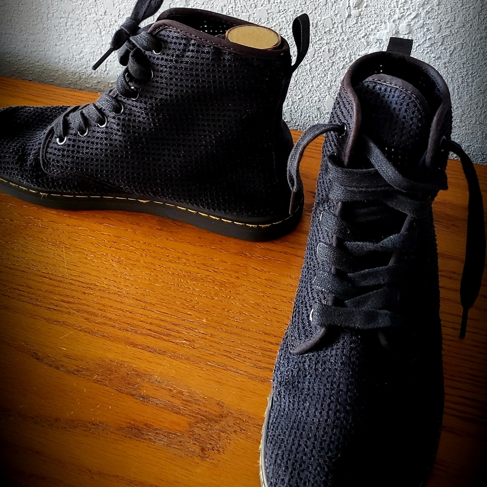 Dr. Martens mesh black boots